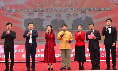 "相约2016"合肥公共频道主持人走进柘皋镇